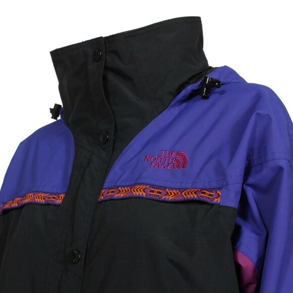 The North Face 92’ Rage Retro Aztec Trim Purple Orange Jacket Women sz M /488 - Picture 3 of 11